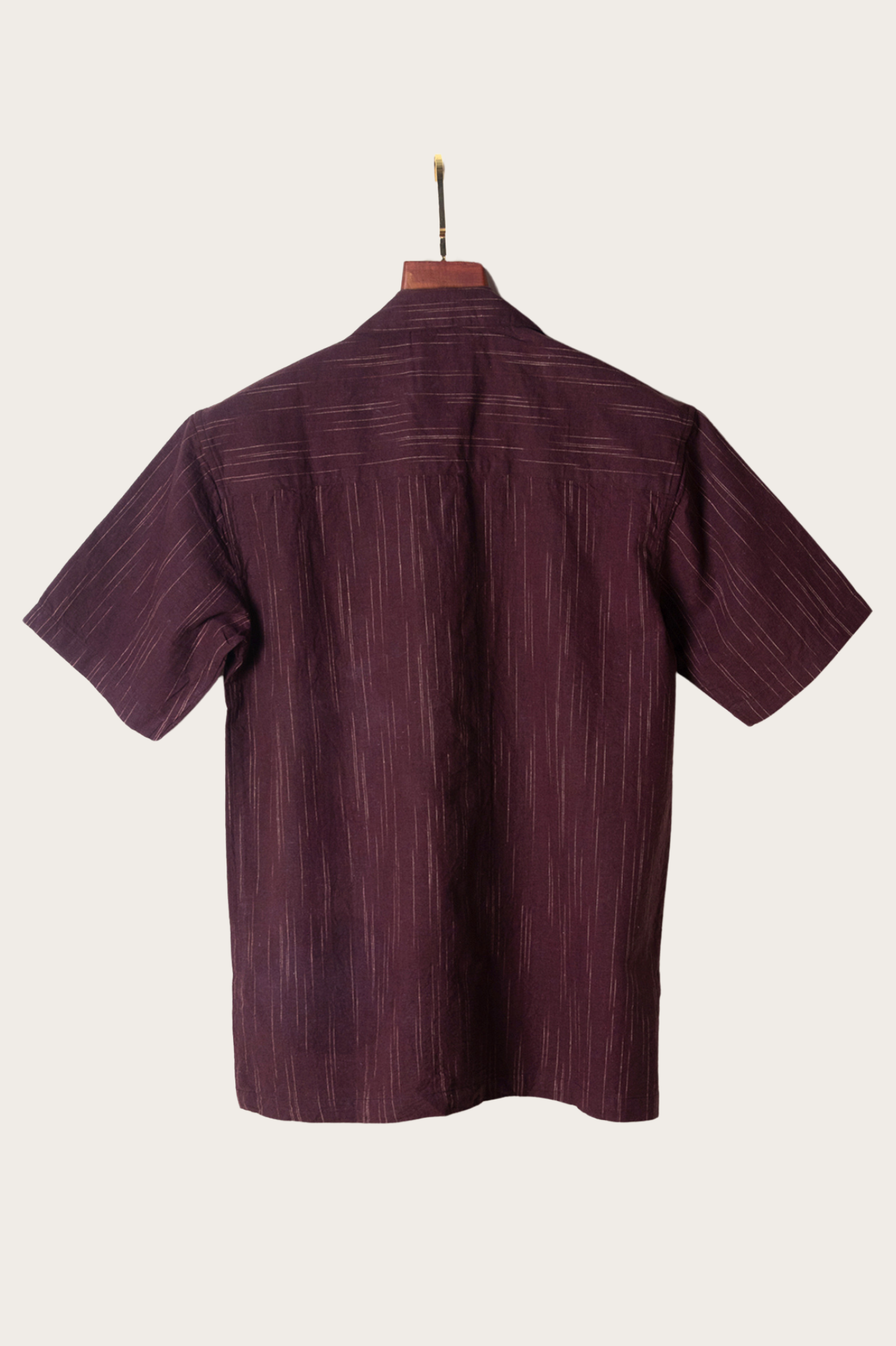 Brown Slub Shirt Half Sleeve Image 2
