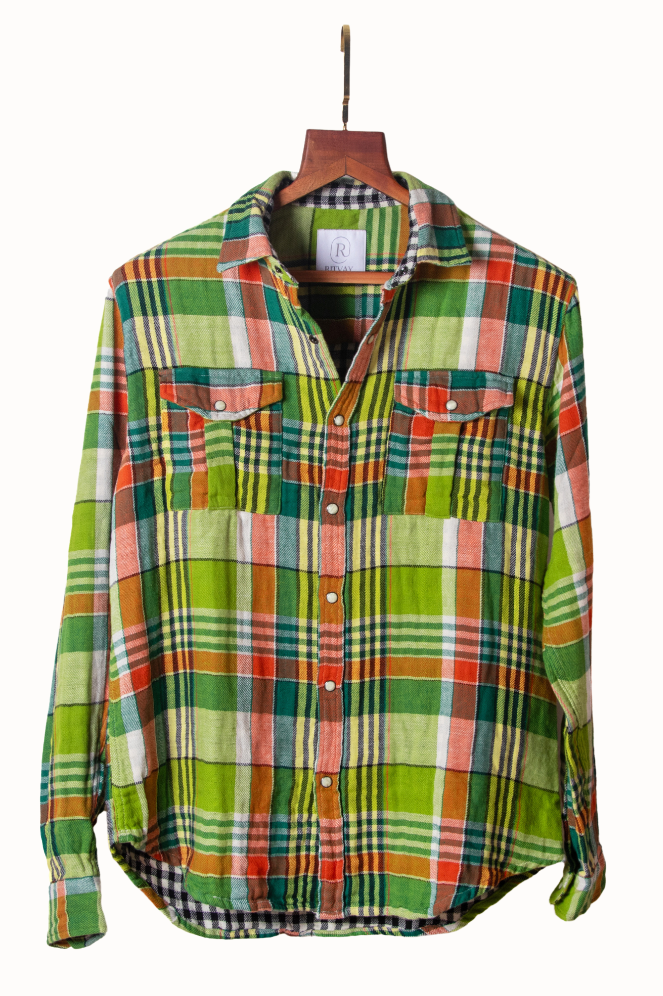 Multi-Check Dual-Layer Shirt Imagel 1
