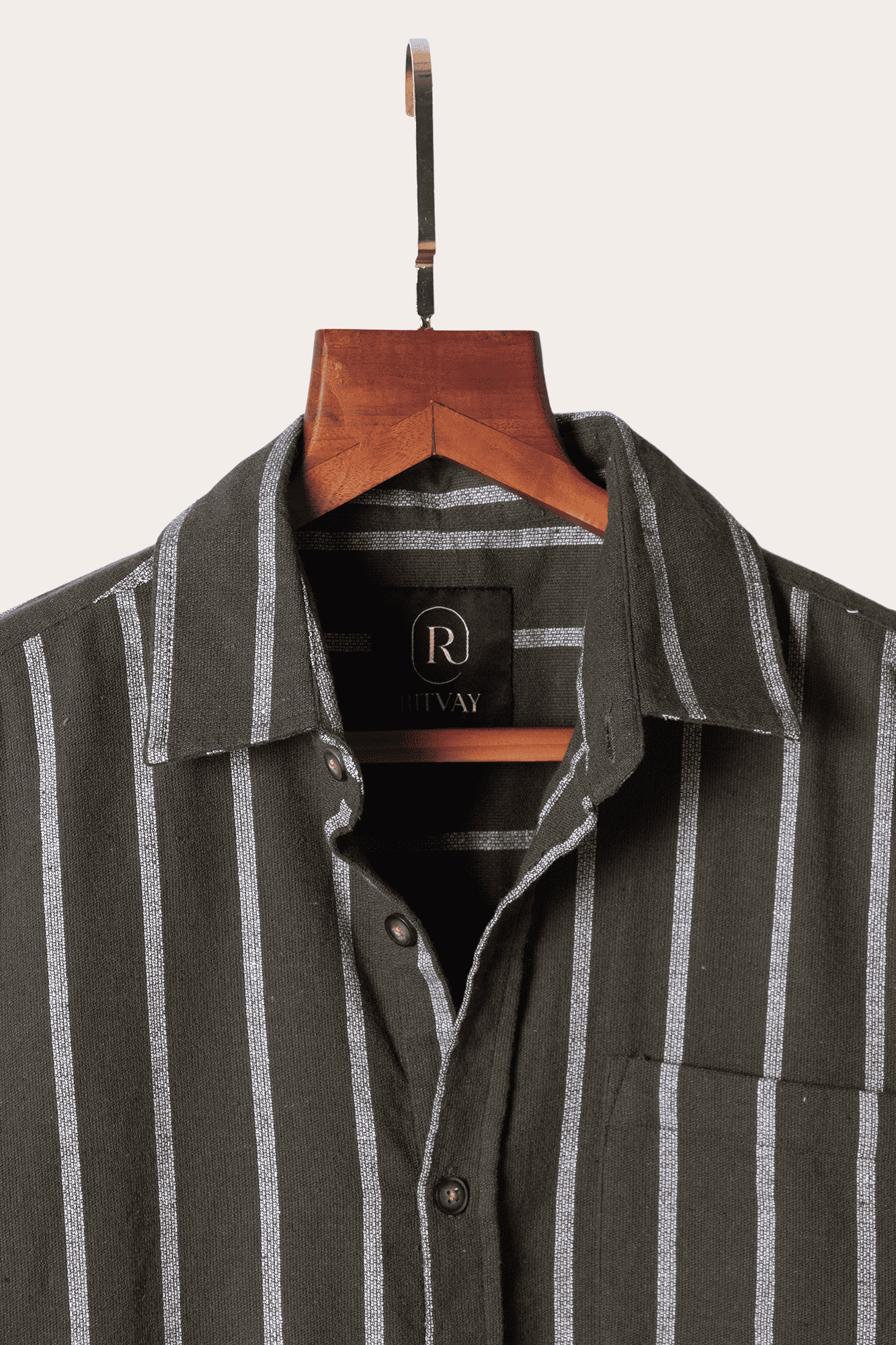 Olive White Shirt Image 3