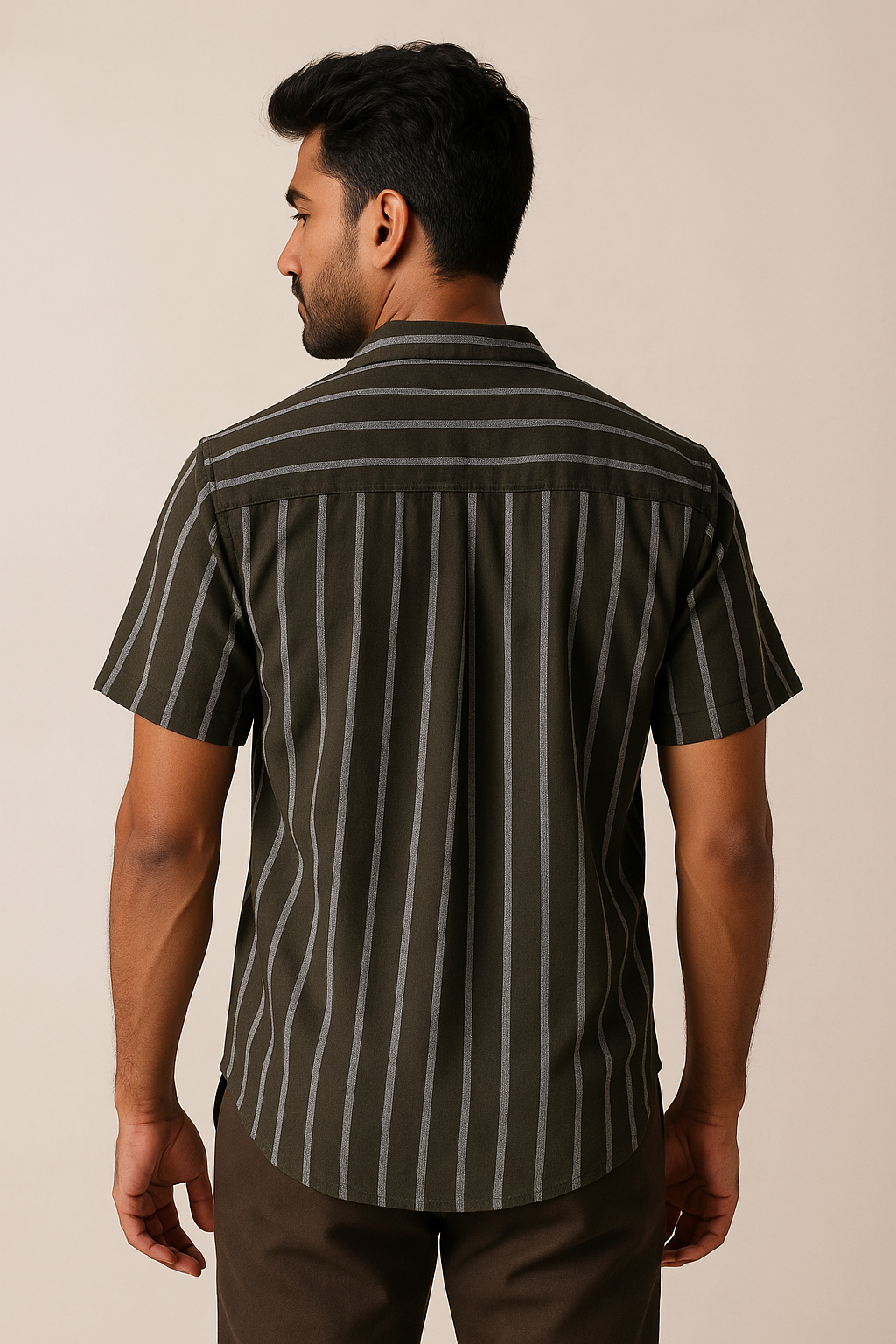 Olive White Shirt Model 2