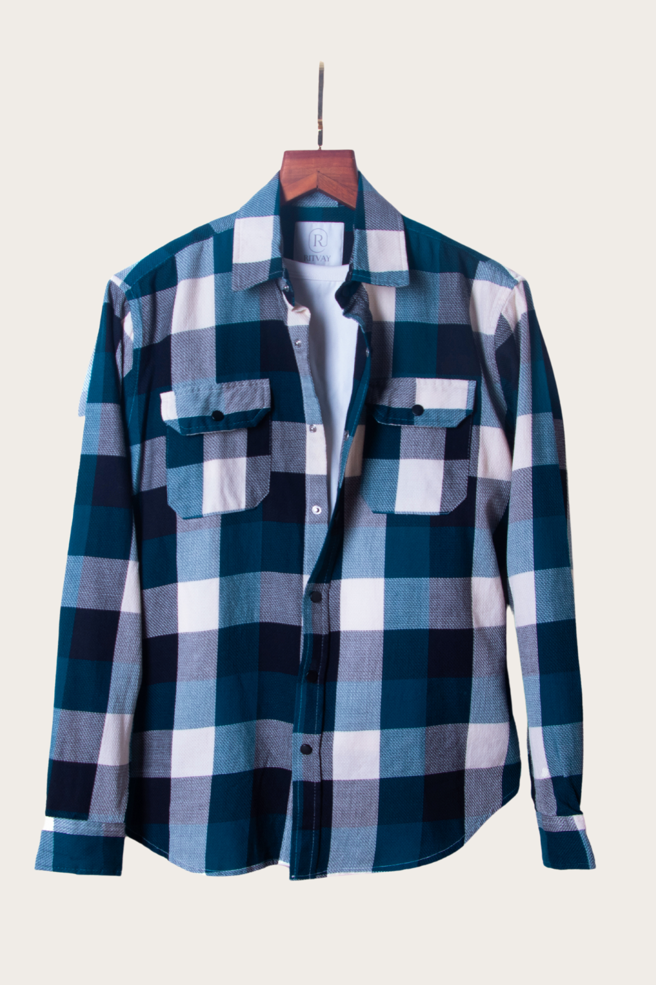 Teal Black Shirt Image 1