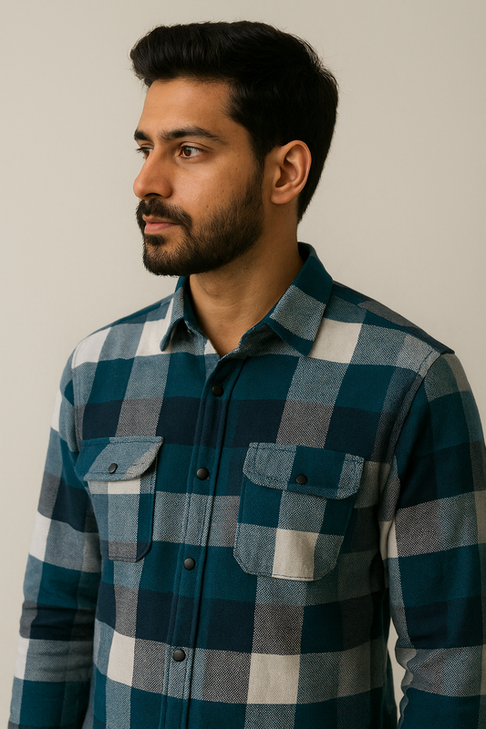 Teal Black Shirt Model 3