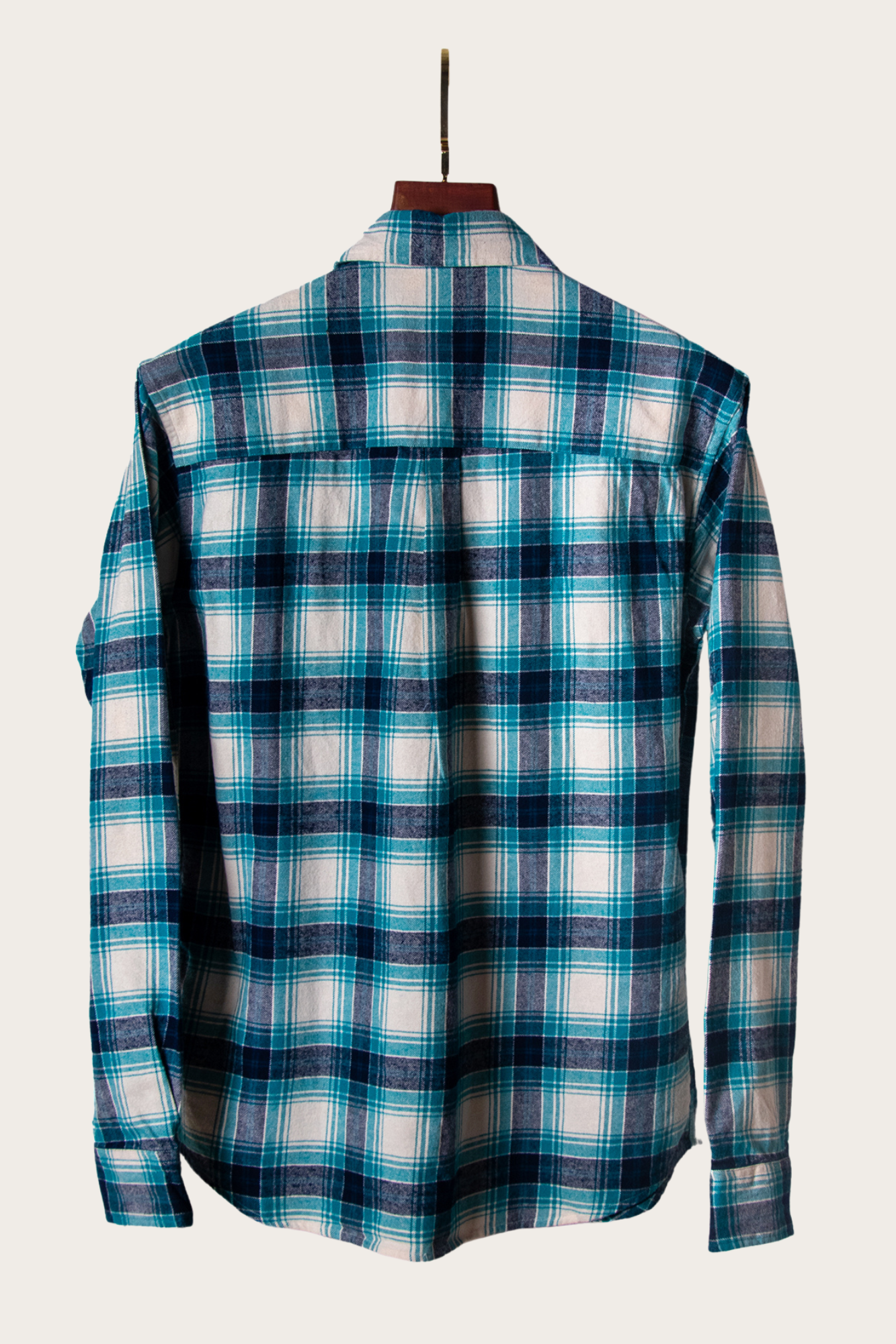 Turq Blue Check Shirt Image 2