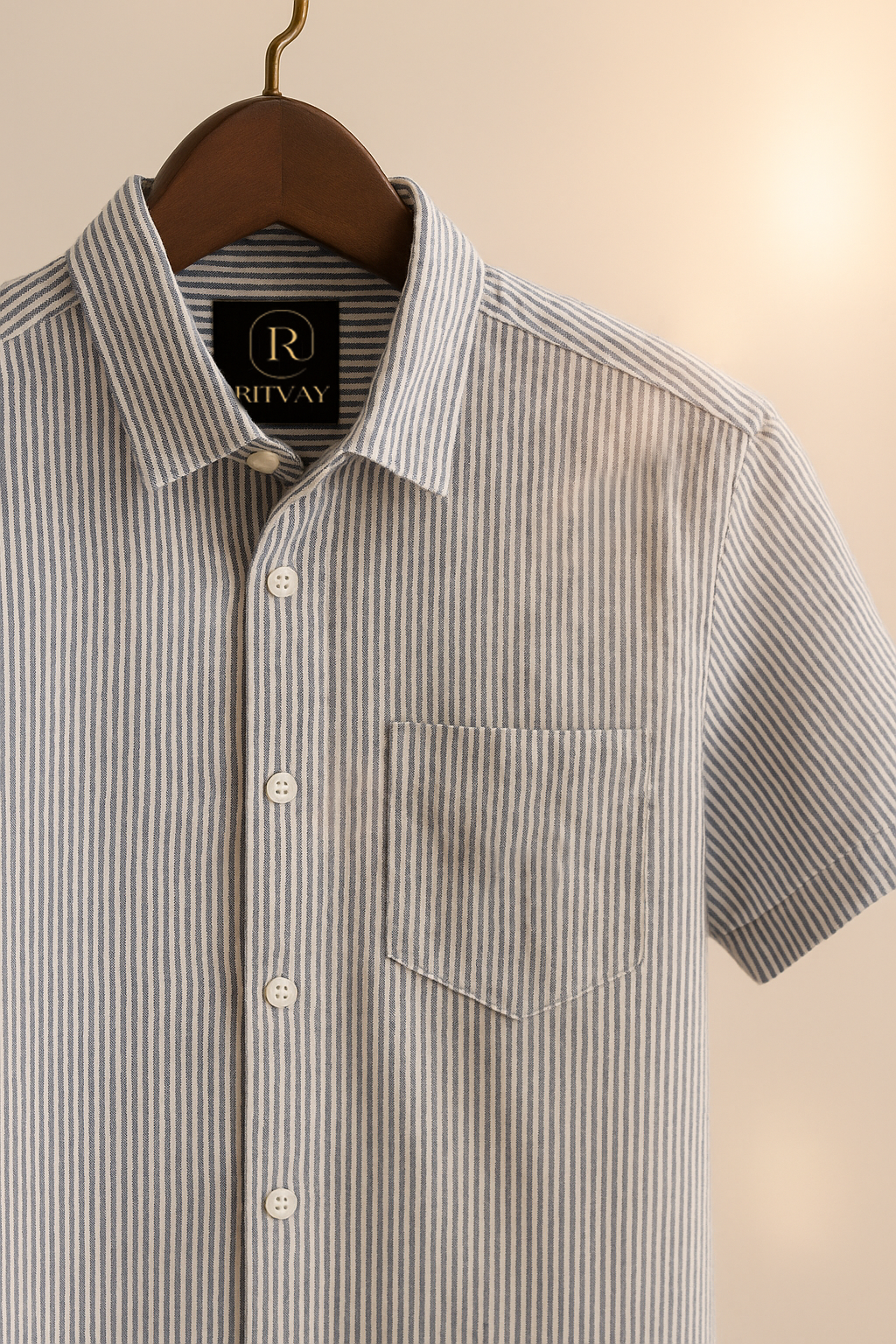Blue White Stripe Shirt