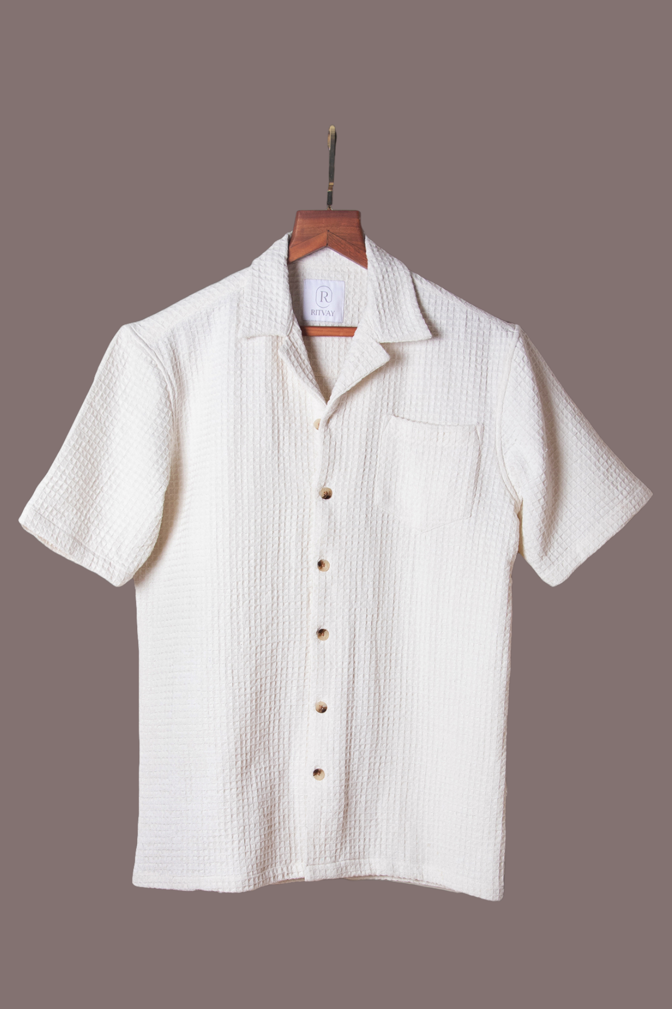 White Dobby Shirt Image 1