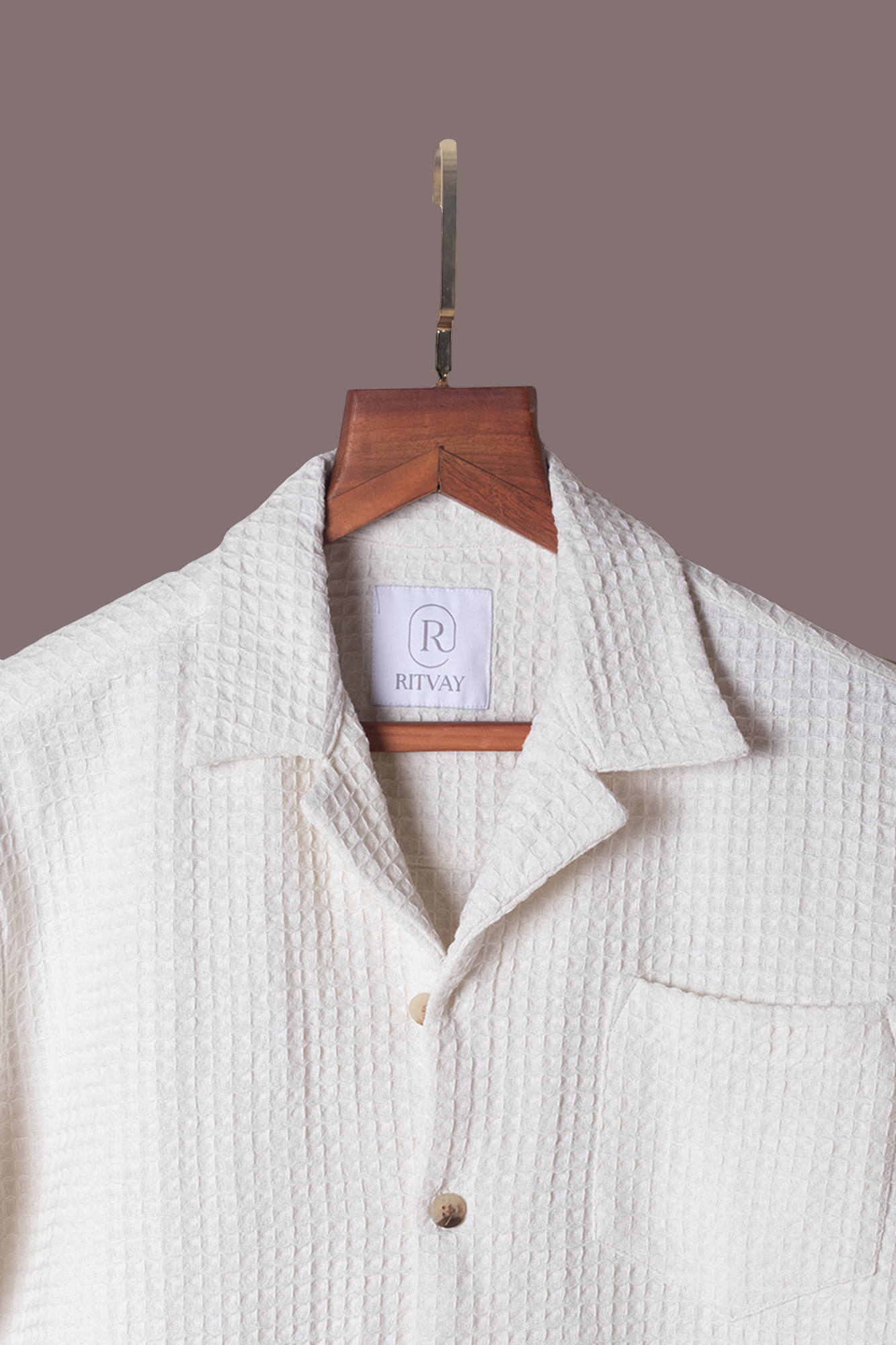 White Dobby Shirt Image 3