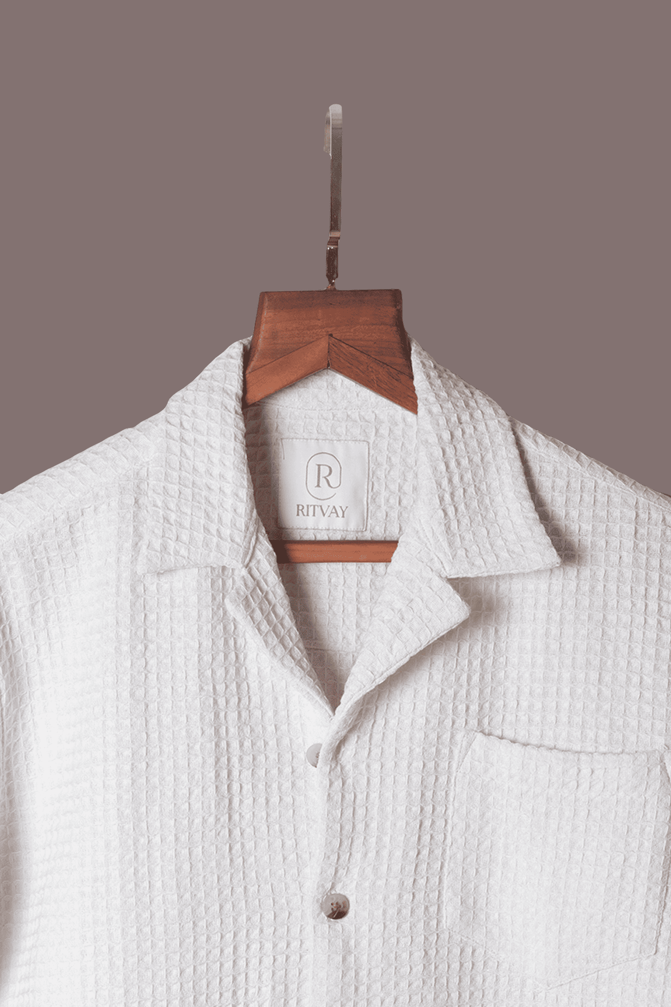 White Dobby Shirt Image 3