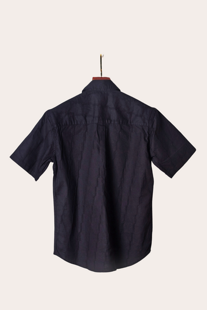 Black Dobby Cotton Shirt Image 2