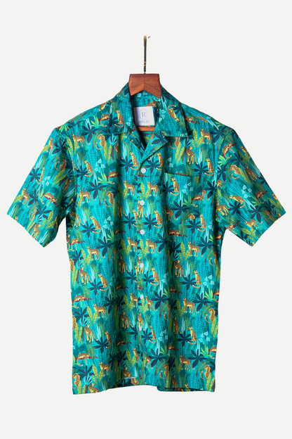 Green Cheetah Print Shirt Image 1