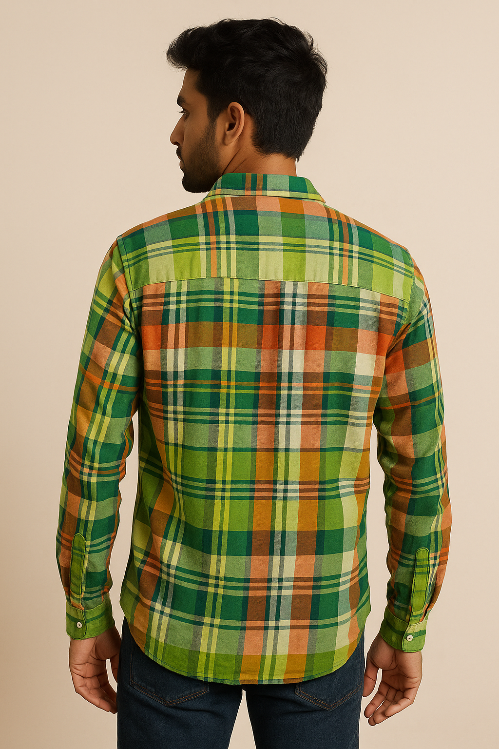 Multi-Check Dual-Layer Shirt Model 2