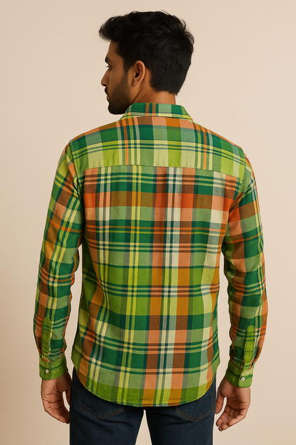 Multi-Check Dual-Layer Shirt Model 2
