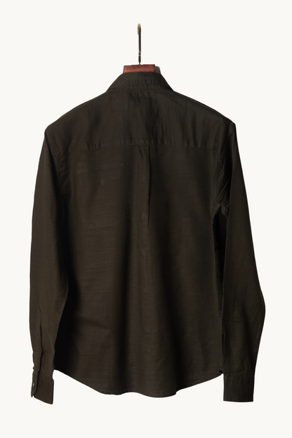 Olive Slub Shirt Image 2