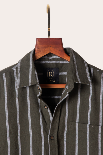 Olive White Shirt Image 3