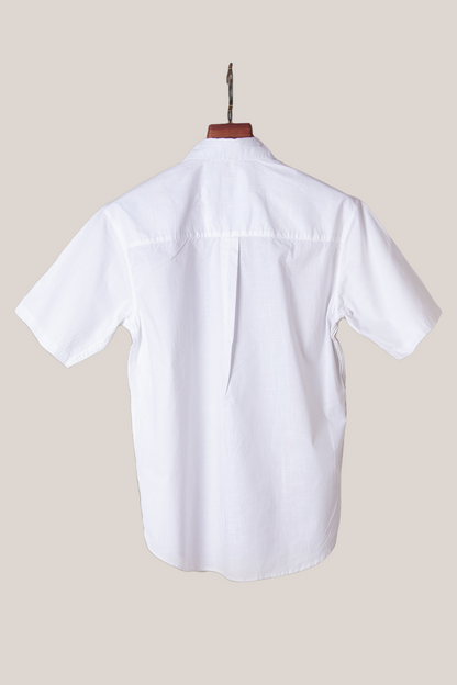 White Slub Stripe Shirt Image 2