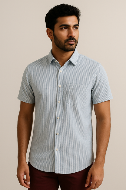 Blue White Stripe Shirt