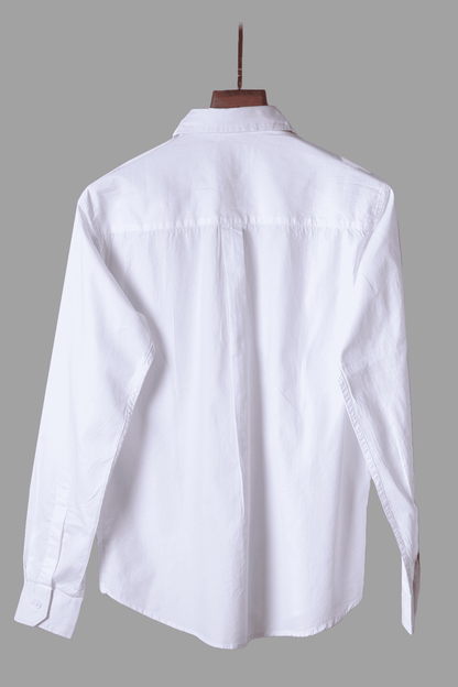 White Shirt with Contrast Placket Image 2